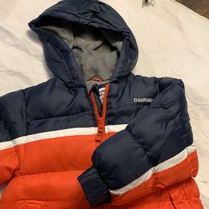 OshKosh Bots Coat. Size 4. Navy /Orange